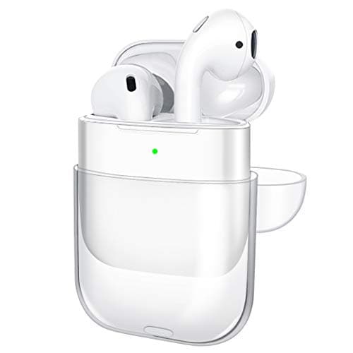 Falandi for AirPods Case, Pure Clear Protective PC Material Polished Surface Hardshell Case Cover Skin Accessories Compatible with Apple AirPods Charging Case AirPods 1 & AirPods 2, Clear