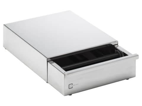 Classic polished Knockbox with drawer size M