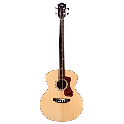 Guild Guitars Westerly Collection 4 String Acoustic-Electric Bass Guitar, Right, Natural (B-240E Fretless)