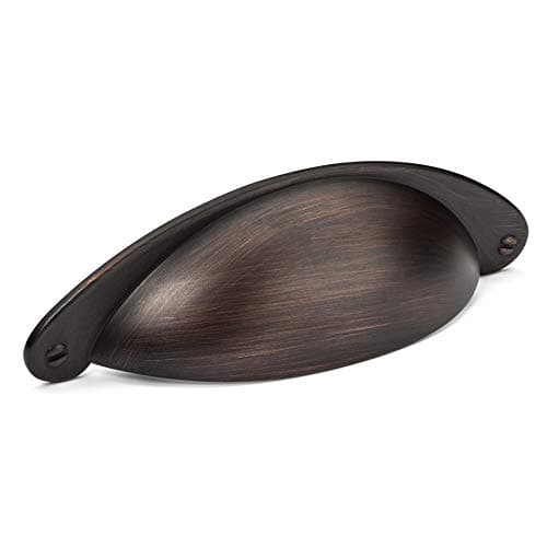 Cosmas10 Pack 4199ORB Oil Rubbed Bronze Cabinet Hardware Bin Cup Drawer Handle Pull - 3" Inch (76mm) Hole Centers
