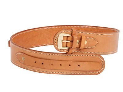 Western Justice Gun Belt, 42-46 Waist, .38-Cal Loops, 2.5 Wide, Natural Leather
