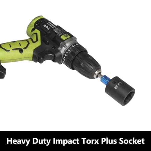 External Torx Plus Socket Set 6 Point EP Socket EP4, EP5, EP6, EP7, EP8, EP10, EP11, EP12, EP14, EP16, EP18, EP20, EP22, EP24, EP26, EP28, EP30, EP32 with 1/2'' 3/8'' 1/4'' Dr E-Torx Plus Socket 19pc