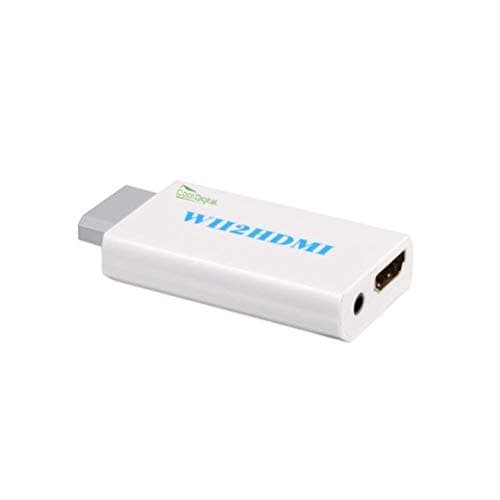 Wii to HDMI Converter Adapter Wii2HDMI CoolDigital Output Video Audio with 3.5mm Jack Audio, Support All Wii Display Modes 480P,480I,NTSC, Compatible with Full HD Devices