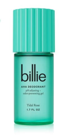 Generic Billie AHA pH Adjusting Womens Deodorant Gel, 1.7 fl oz, Tidal Rose Scent, 24 Hour Protection, Aluminum Free