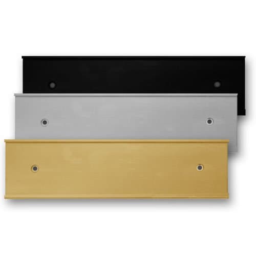 8 x 2 Wall or Door Silver Nameplate Holder with Clear Plastic Insert (1)