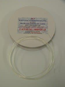 Medical Grade Micro Urethane Tubing/0.014" ID x 0.033" OD (+/- .002") = .360mm ID x .838mm OD/(5) 50' Rolls