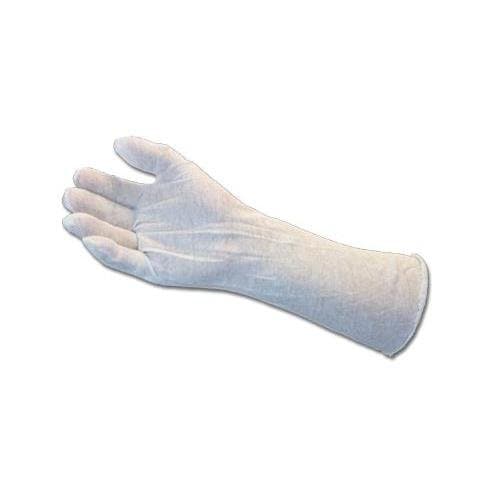 Safety Zone GIMW-M2-1P Lisle Medium Weight Inspector Glove, LG, 12" Size, 100% Cotton, White (Pack of 1200)