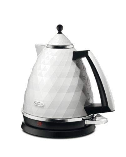 DeLonghi KBJ3001.W Brillante Faceted 1.7L Cordless 3kW Jug Kettle White