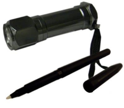 UV Spy Pen Ultraviolet Invisible Ink Security Pen (Blue) UV LED Flashlight