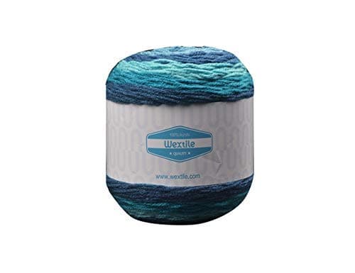 Big Cakes Self Striping Yarn- 2 Packs Wextile Acrylic Multicolor Wonderful Knitting Roll Perfect for Crochet & Knitting, 350 Meters 380 Yards per Ball (#16)