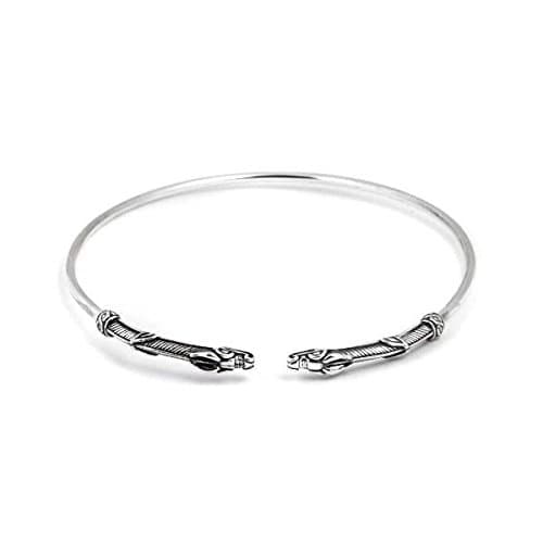 Open Dragon Torc Choker in Sterling Silver