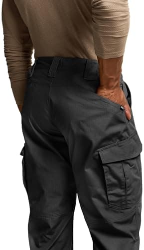 CQR Men's Tactical Pants, Water Resistant Ripstop Cargo Pants, Lightweight EDC Work Hiking Pants, Outdoor Apparel