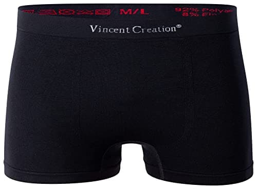Vincent Creation Pack of 12 Men's Seamless Boxer Shorts, Seamless Retro Shorts, Smooth Soft Microfibre