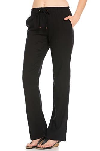 Me in California Women's Comfy High Waist Wide Leg Linen Pants with Pockets