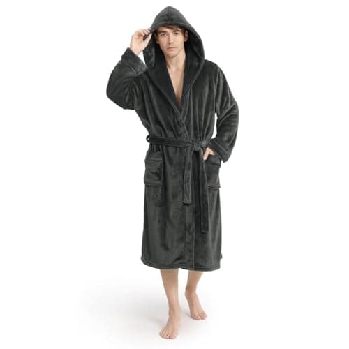 Yurhap Mens Fleece Bathrobe