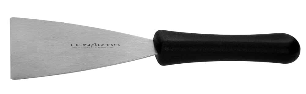 Tenartis Professional Pizza Dough Scraper and Bench Spatula - 4.75x4" Stainless Steel Dough Cutter - Ergonomic Handle, Made in Italy - Ideal for Bread, Pizza & Pastry