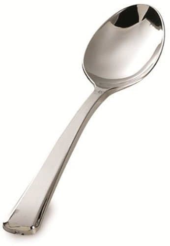EMI Yoshi EMI-GWTS Glimmerware 6.25" Heavyweight Plastic Teaspoons, Silver-Like, 600 Per Case by EMI Yoshi
