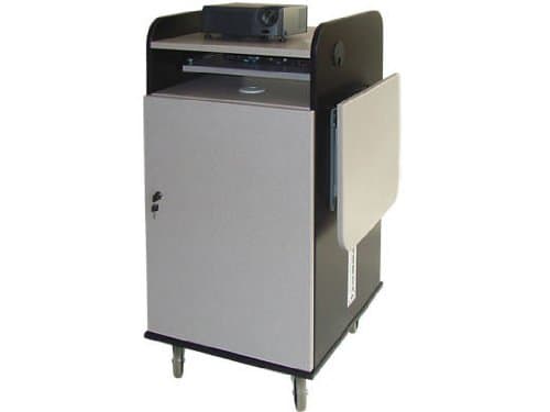 AV Lecterns and Podiums Answer Multimedia Rack Cart Color: Black / Gray Granite