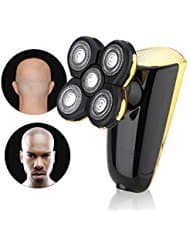 Bald Head Shaver 2 in 1 Five Headed Flex Bald Hair Shaver Head Razor with Auto-Sharp Blades Nets Clean Shave All Time