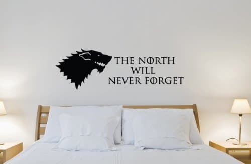 Game of Thrones The North Will Never Forget - 35" Black Vinyl Wall Decal