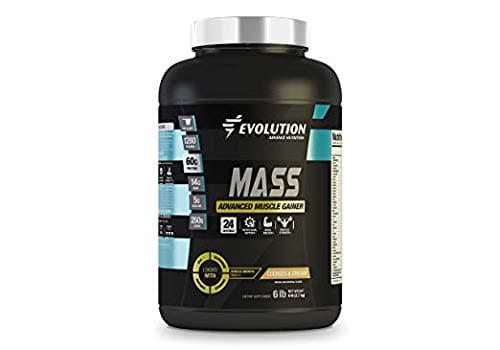 Evolution Advance Nutrition Mass Advanced Muscle Gainer. 60Grams of Protein, 250Grams of Carbs, 13 Grams of BCAA, 5Grams of Creatine+Glutamine+CLA+Enzyme Blend+Vitamins (6 pounds, Cookies and Cream)