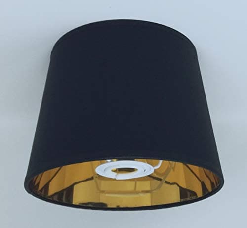 8'' Black Empire Lampshade Gold Lining Light Shade Handmade Table Lamp