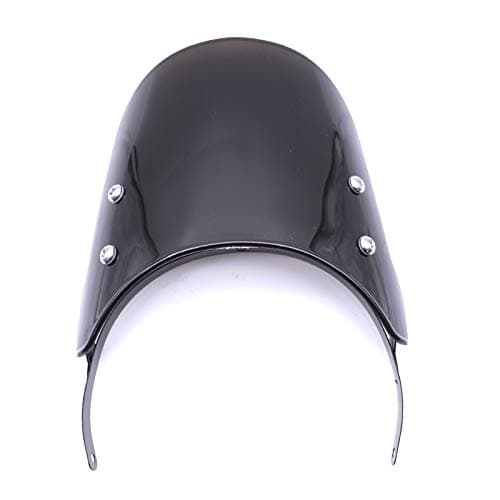 Motorcycle Clear/Black Headlight Fairing Windshield Windscreen For Royal Enfield Classic 500cc (black)