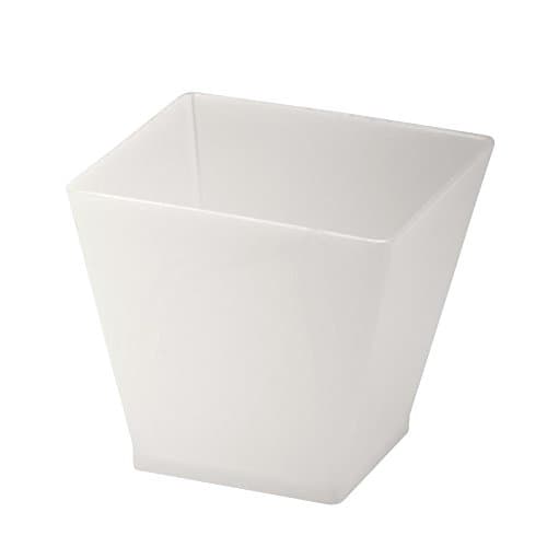Elegant Square Mini Cube 2oz White Tasting Sample Glasses 40 Ct Zappy Dessert Cups