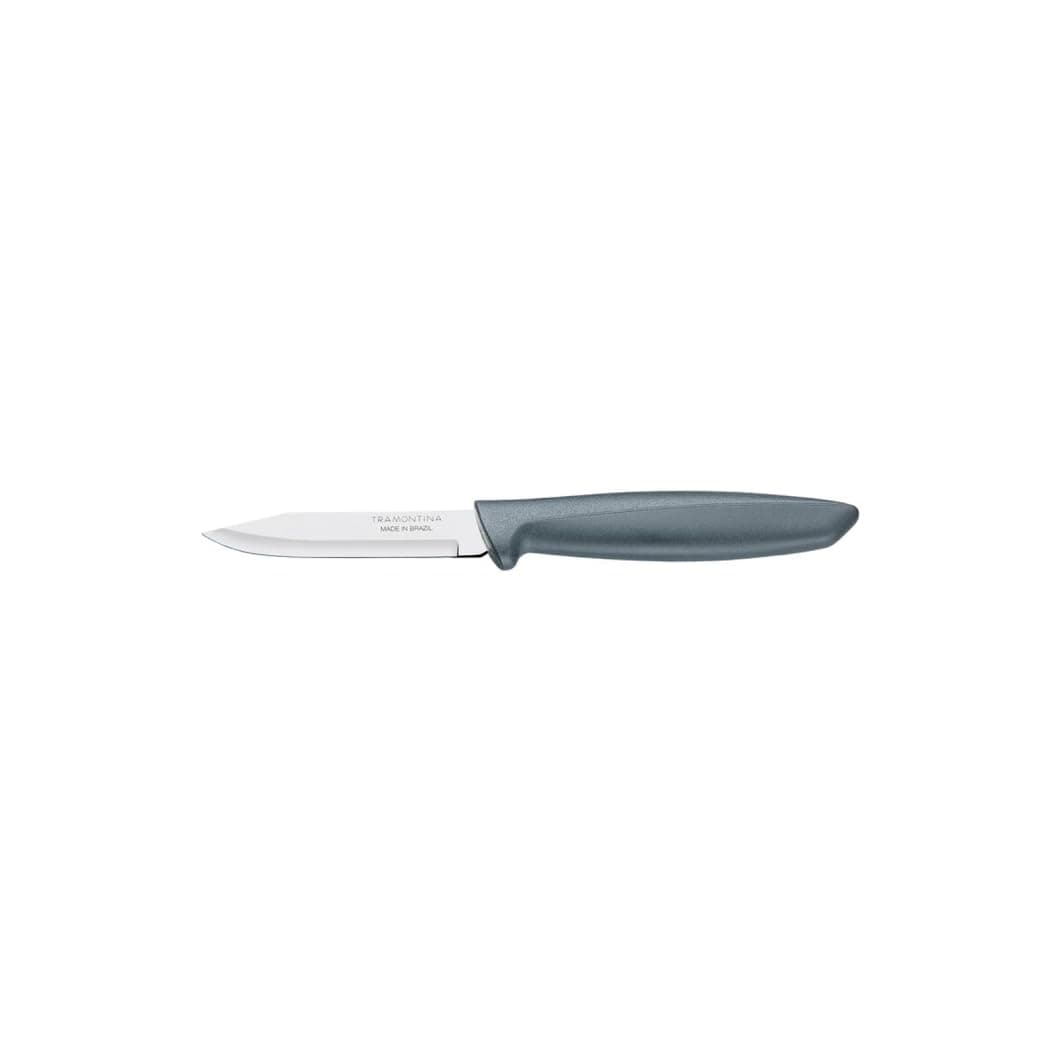 Plenus 3 Inches Vegetable and Fruit Knife with Stainless Steel Blade and Gray Polypropylene Handle