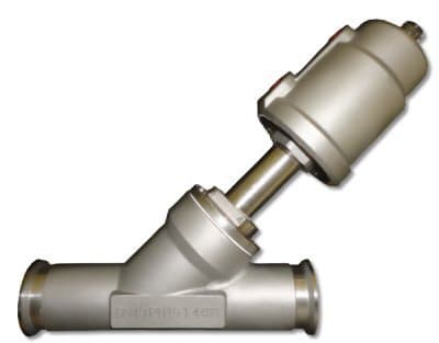 1" Angle-seat Valve,S.S. 316L (1 1/2" Clamp) with Pneumatic Actuator,Normally Closed
