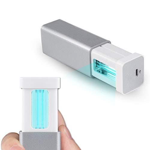 Monja UV Light Sanitizer, Handheld Sanitizer Wand, Portable Disinfection Light with LED Flashlight, Rechargeable Mini Sterilizer for Wardrobe, Living Room, Bedroom, Bathroom