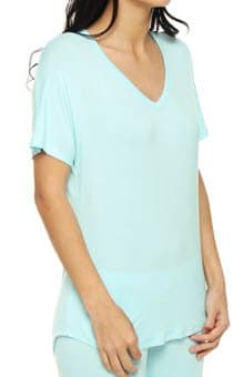 P.J. Salvage Women's Rayon Basics Sleep Tee Aqua LG (US 10-12)