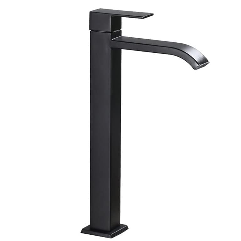Carnival Ss-304 Extended Tall Body Basin Pillar Tap(12 Inches) For Bathroom,Washbasin (Black) - Stainless Steel, Painted