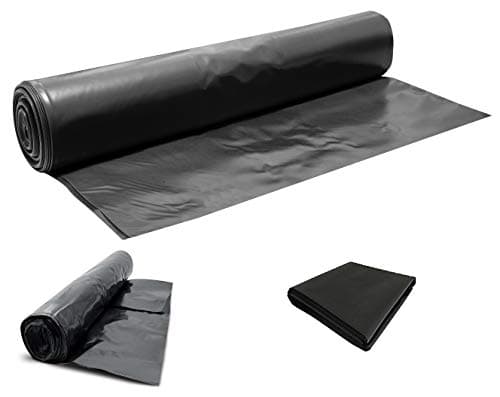 Heavy Duty Black Polythene Sheet Sheeting - Damp Proof Membrane DPM 125 mu - 500 Guage - 4mtr x 50mtr 4m x 50m Damp Proof Membrane Next Day DELIVERY IF Ordered Before 1PM