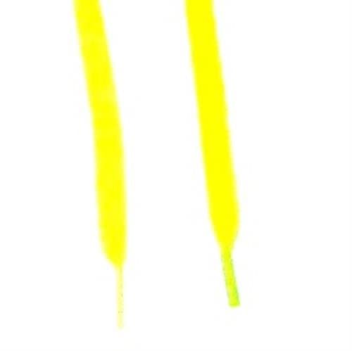Yellow Colour Shoelaces - Bright Coloured Neon Flat Laces 100cm (One Pair)