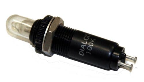 #249-7841-0937-574 Clear Neon Indicator with 100K Resistor for 3/8" Hole