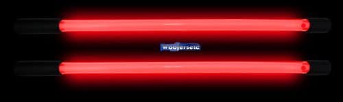 2 Neon Red 18" Inch Bright Car Light Glow Tube Bars
