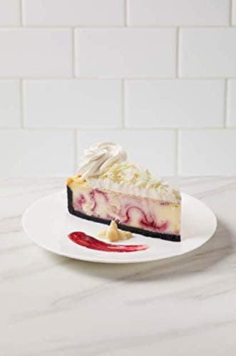 10" White Chocolate Raspberry Cheesecake 14 Slices- 80 ounce (Pack of 2)