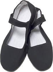 One Pair Women's Cotton Chinese Mary Jane Shoes (BLACK/GOTH), Size 36 EUR / 5.5, 6 US
