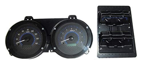 Dakota Digital 68 Chevy Camaro with Console Gauges VHX Analog Dash Carbon Fiber Blue VHX-68C-CAC-C-B