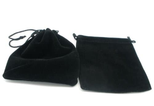 PepperLonely Brand 10PC Black Velvet Drawstring Pouches Jewelry Gift Bags 12x10cm (4-3/4 x 4 Inch)