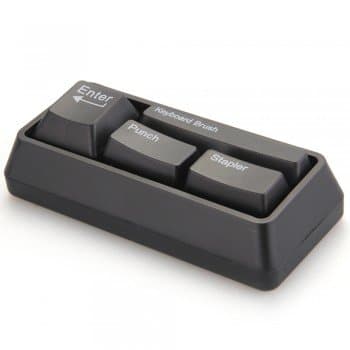 Keyboard Style Desk Stationery Set Stapler Brush Hole Punch Paperclip Dispenser