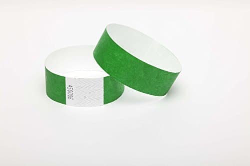100 x Tyvek Wristbands Waterproof, Tear-Resistant Event Wristbands for parties, events, festivals, crowd management