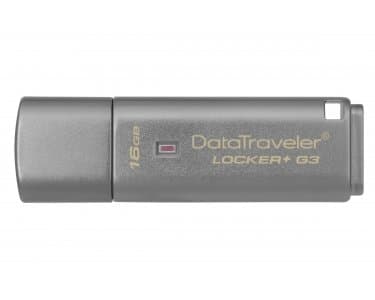 Kingston Data Traveler Locker + G3 (DTLPG3/16GB) USB 3.0 Personal Data Protection with Automatic Cloud Backup, Silver