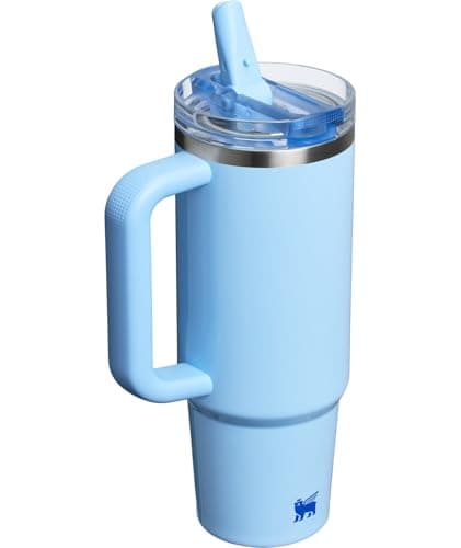 Stanley Quencher H2.0 Tumbler with Handle and Straw 30 oz | Flowstate 3-Position Lid | Cup Holder Compatible for Travel | Insulated Stainless Steel Cup | BPA-Free | Cornflower Gloss