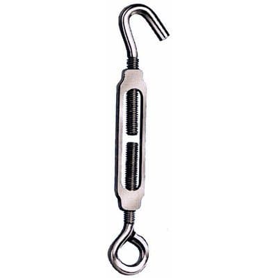 Stainless Steel Hook To Eye Turnbuckle [Set of 10] Size: 1/4" x 7-3/8"