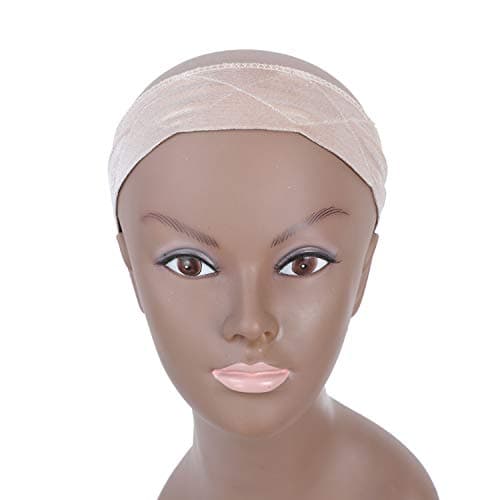 Wig Grip Adjustable Elastic Comfort Headband Hook and Loop Fastener Adjustable Wig Comfort Band (Black)