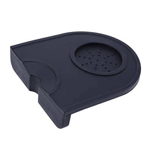 Espresso Coffee Tamper Mat Espresso Tamping Mat Corner Silicone Mat for Barista(Black)