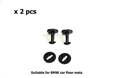 Carmats Fixation Clips 2 pcs Set fit BMW Old Models Floor Mat Fasteners with T-Anchor Lock Holders Fitting Clips Twist Lock for Rubber Carpeted Carmats