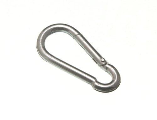 SNAP SPRING CLIP CARBINE HOOK (CARABINER) 4MM 5/32 INCH ZP STEEL (pack of 20)